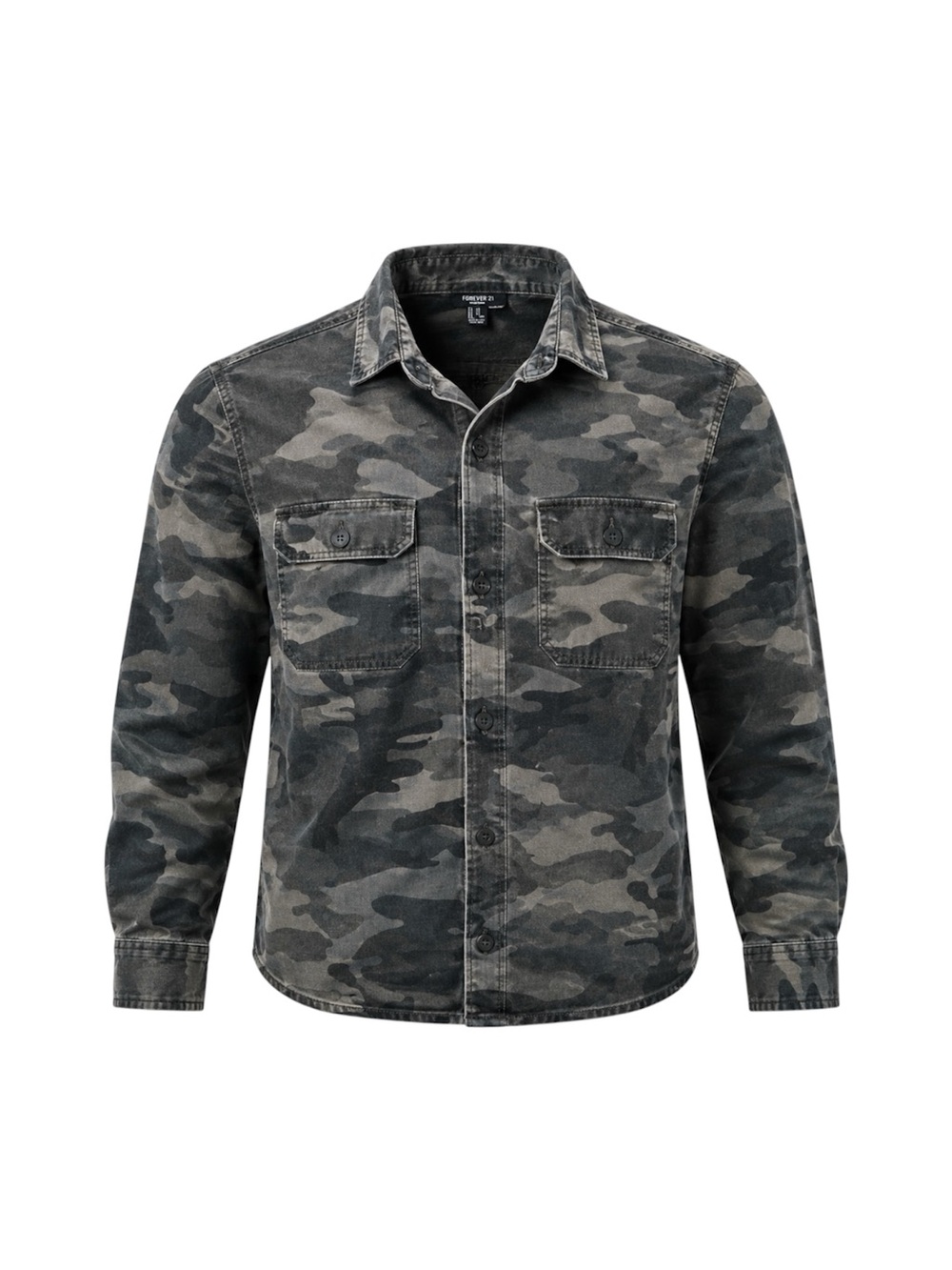 Vintage Camouflage Cotton Jacket/Button Up